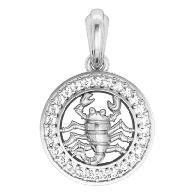 Scorpio Charm in Silver
